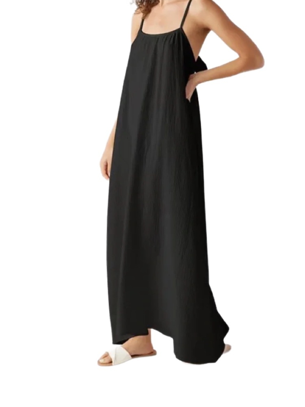 Sol Angeles NWT Black Gauzy Maxi Dress Size Medium/Large